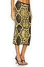 view 2 of 6 Python Midi Skirt in Yellow & Black