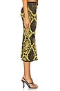 view 3 of 6 Python Midi Skirt in Yellow & Black