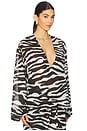 view 2 of 5 Zebra Printed Top in White & Black