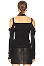 view 3 of 5 Cold Shoulder Top in Black