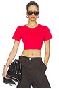 view 1 of 5 Cropped T-Shirt in Red