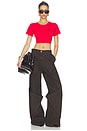 view 5 of 5 Cropped T-Shirt in Red