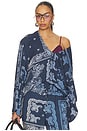 view 1 of 5 Paisley Blouse in Degrade Blue