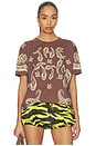 view 1 of 4 Paisley T-Shirt in Dark Brown & Yellow