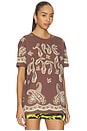 view 2 of 4 Paisley T-Shirt in Dark Brown & Yellow
