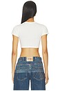 view 3 of 5 Logo Crop Tee in White