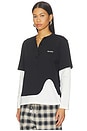 view 2 of 5 Layered Tee in Black & White