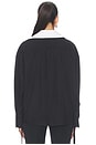 view 3 of 5 Oversized Contrast Shirt in Black & White