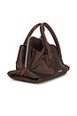 view 4 of 7 La Passeggiata Mini Top Handle Bag in Dark Brown