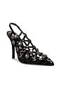 view 2 of 5 Grid Sling Back Pump in Black