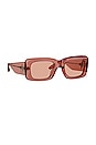 view 2 of 4 X Linda Farrow Marfa Sunglasses in Peach & Silver