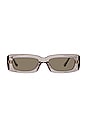 view 1 of 4 X Linda Farrow Mini Marfa Sunglasses in Smoke, Silver, & Brown