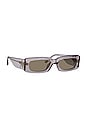 view 2 of 4 X Linda Farrow Mini Marfa Sunglasses in Smoke, Silver, & Brown