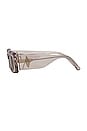 view 3 of 4 X Linda Farrow Mini Marfa Sunglasses in Smoke, Silver, & Brown