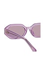 view 4 of 4 X Linda Farrow Irene Sunglasses in Pink & Silver