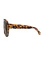 view 3 of 4 X Linda Farrow Jurgen Sunglasses in T-shell, Gold, & Blue