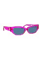 view 2 of 3 x Linda Farrow Vanessa in Fuchsia & Blue