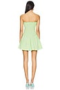 view 3 of 4 Strapless Ruched Mini Dress in Citrus Plaid