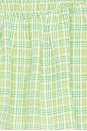 view 4 of 4 Strapless Ruched Mini Dress in Citrus Plaid