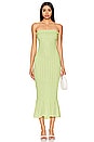 view 1 of 4 Ruched Strapless Dress in Pear Green