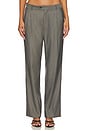 view 1 of 6 Tailored Wool Pant in Taupe Pinstripe