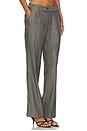 view 2 of 6 Tailored Wool Pant in Taupe Pinstripe