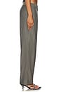 view 3 of 6 Tailored Wool Pant in Taupe Pinstripe