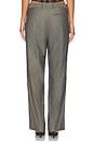 view 4 of 6 Tailored Wool Pant in Taupe Pinstripe