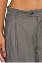 view 6 of 6 Tailored Wool Pant in Taupe Pinstripe