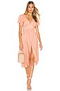 view 1 of 3 Jasmine Tie Back Midi Dress in Coral
