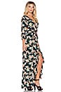 view 2 of 3 Wandering Willow Wrap Maxi Dress in Black Boho Blooms Floral