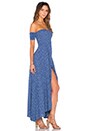 view 2 of 3 ROBE MAXI BOHEME GODDESS in Navy Tiny Floral