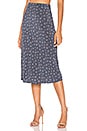 view 1 of 5 Jasmine Bias Slip Midi Skirt in Navy
