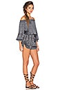 view 2 of 4 Boheme Sleeved Romper in Gypset Blues