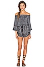 view 4 of 4 Boheme Sleeved Romper in Gypset Blues