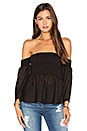 view 1 of 4 Plain and Simple Ruched Top in Black