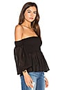 view 2 of 4 Plain and Simple Ruched Top in Black