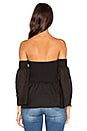 view 3 of 4 Plain and Simple Ruched Top in Black