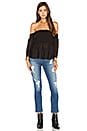 view 4 of 4 Plain and Simple Ruched Top in Black
