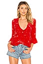 view 1 of 4 Celestial Grace Blouse in Red