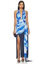 view 1 of 4 Sadie Dress in Blue Coral Print