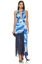 view 4 of 4 Sadie Dress in Blue Coral Print