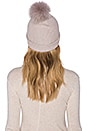 view 3 of 4 Faux Fur Pom Pom Beanie in Bone