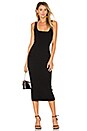 view 1 of 3 Midi Square Neck Dress in Black