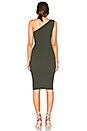 view 3 of 3 One Shoulder Dress in Olive Drab