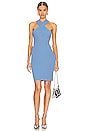 view 1 of 3 Rib Crisscross Halter Dress in Sapphire