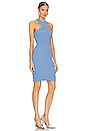 view 2 of 3 Rib Crisscross Halter Dress in Sapphire