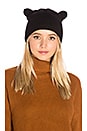 view 1 of 4 Cat Ear Beanie in Ebony