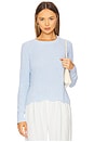 view 1 of 4 Scallop Shaker Sweatshirt in Freeze