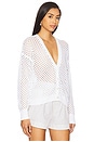 view 2 of 4 Solid Mesh Cardigan in Bleach White